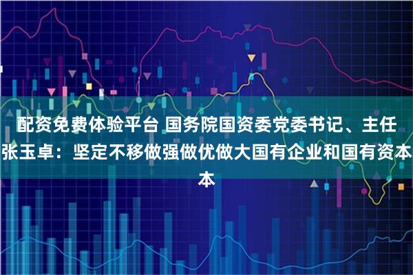 配资免费体验平台 国务院国资委党委书记、主任张玉卓：坚定不移做强做优做大国有企业和国有资本